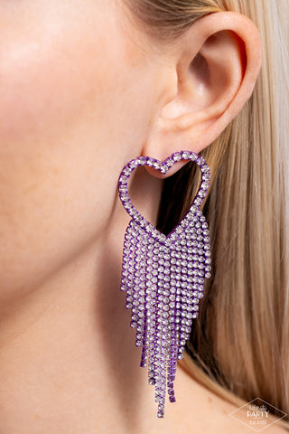 Sumptuous Sweethearts - Purple Heart 💜 Earring  - Paparazzi Accessories