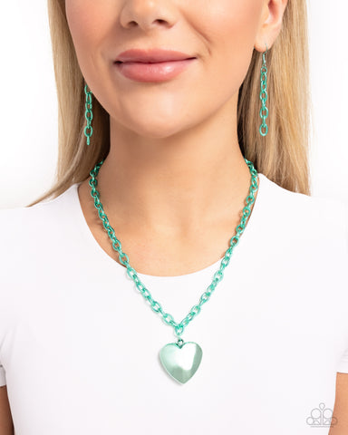 Loving Luxury - Green Heart Necklace 💚  - Paparazzi Accessories