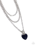 HEART Gallery - Blue Necklace - Paparazzi Accessories