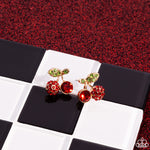 Cherry Candidate - Gold Earring  - Paparazzi Accessories