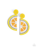 Lemon Leader - Yellow Earring  - Paparazzi Accessories