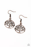 Paparazzi Accessories - Dream Treehouse - Copper  Earring