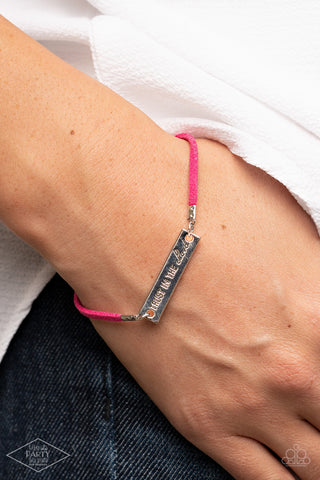 Paparazzi Accessories  - Have Faith - Pink Inspirational Bracelet