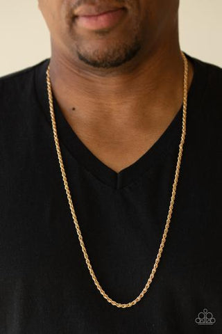 Paparazzi The Go-To Guy - Gold - Rope Chain Necklace