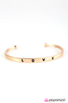 Paparazzi Accessories - Love to Love - Gold Inspirational Bracelet