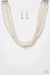 Paparazzi Accessories - Vintage Romance - White Choker Pearl Necklace