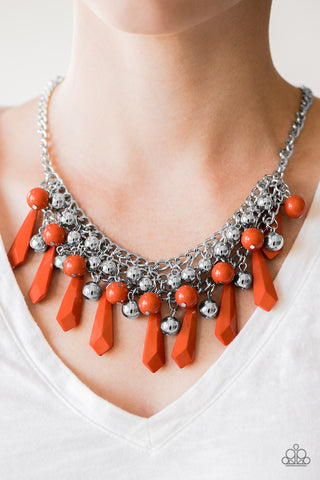 Paparazzi Accessories - Diva Dynamics - Orange Necklace