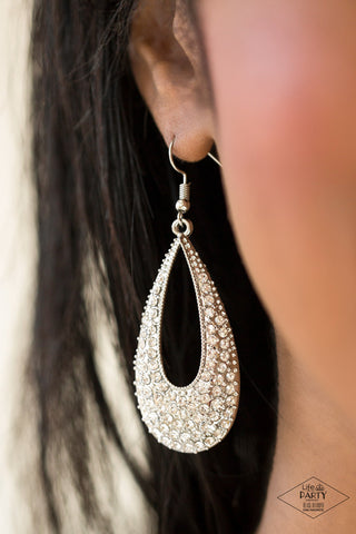 Paparazzi Accessories - Big-Time Spender - White Earring