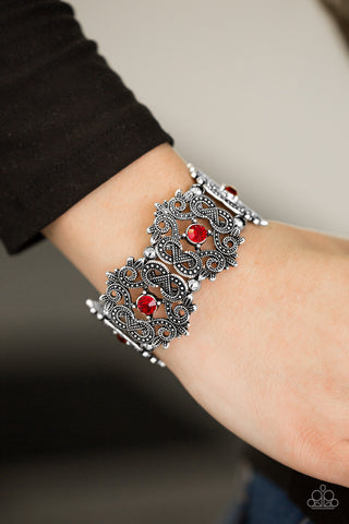 Paparazzi Accessories - EMPRESS-ive Shimmer - Red Bracelet