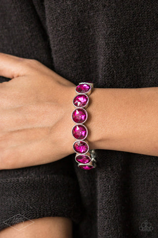 Paparazzi Accessories - Number One Knockout - Pink Bracelet (Stackable)