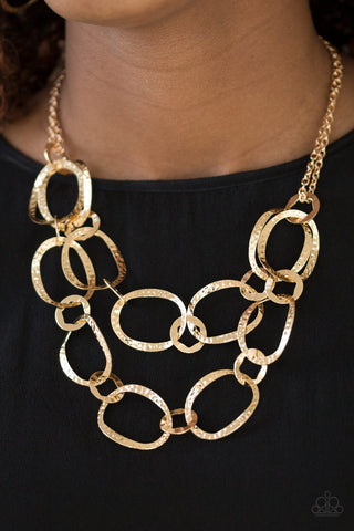Circus Chic - Gold Necklace  - Paparazzi Accessories