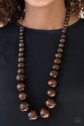 Paparazzi Accessories - Effortlessly Everglades - Brown Necklace