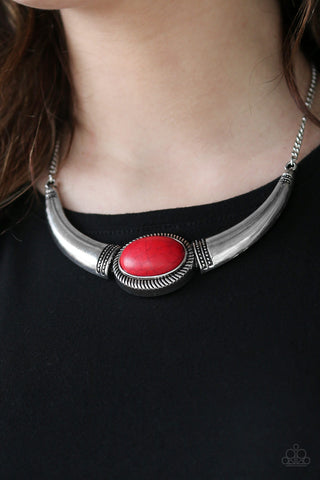 Paparazzi Accessories - Cause A STEER - Red Necklace