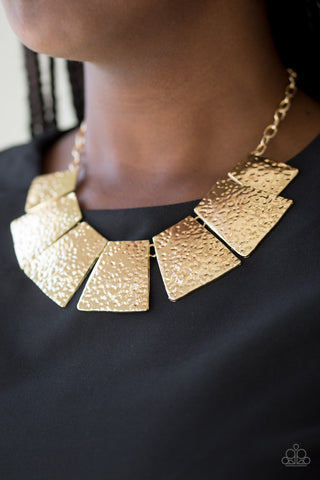 Here Comes The Huntress - Gold Necklace  - Paparazzi Accessories