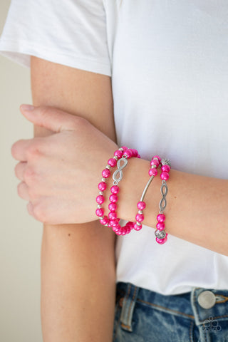 Paparazzi Accessories - Limitless Luxury - Pink Bracelet