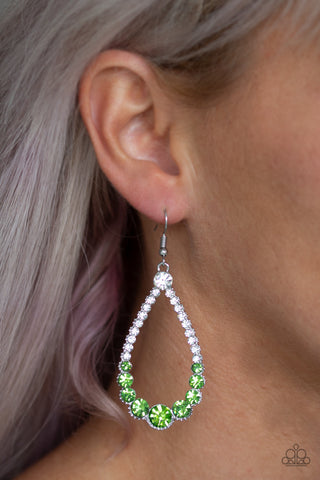 Paparazzi Accessories  - Token Twinkle - Green Earring