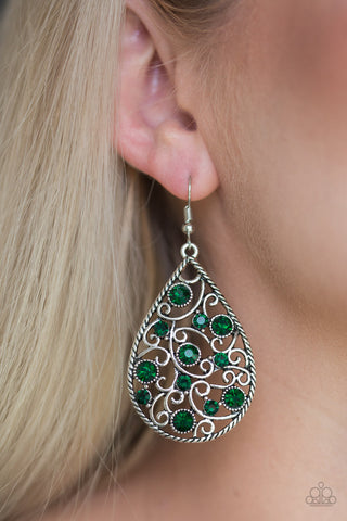 Paparazzi Accessories - Certainly Courtier - Green Earring