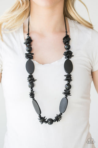 Paparazzi Accessories - Carefree Cococay - Black Necklace