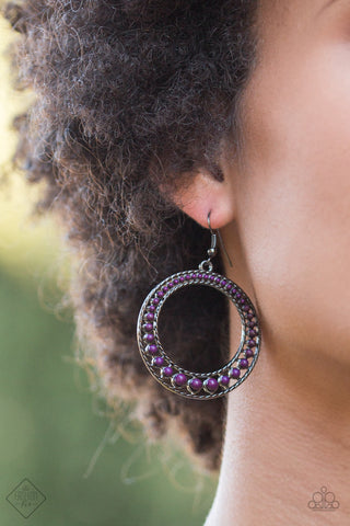 Paparazzi Accessories - Bead Beat Purple Earring