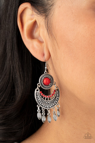 Paparazzi Accessories - Mantra to Mantra - Red Earring