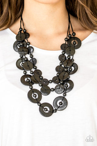 Paparazzi Accessories - Catalina Coastin - Black Necklace