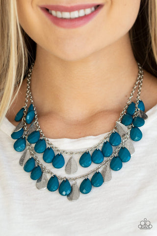 Life of the FIESTA - Blue Necklace  - Paparazzi Accessories