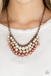 Paparazzi Accessories  - Run For The HEELS! - Copper Pearl Necklace