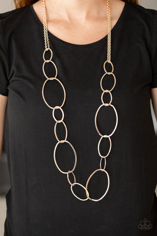 Paparazzi Accessories - City Circuit - Rose Gold Necklace