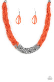 Paparazzi Accessories - Brazilian Brilliance - Orange Necklace