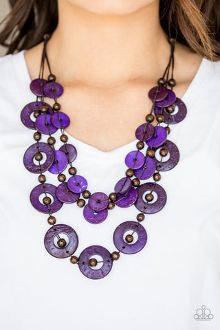 Paparazzi Accessories - Catalina Coastin - Purple Necklace