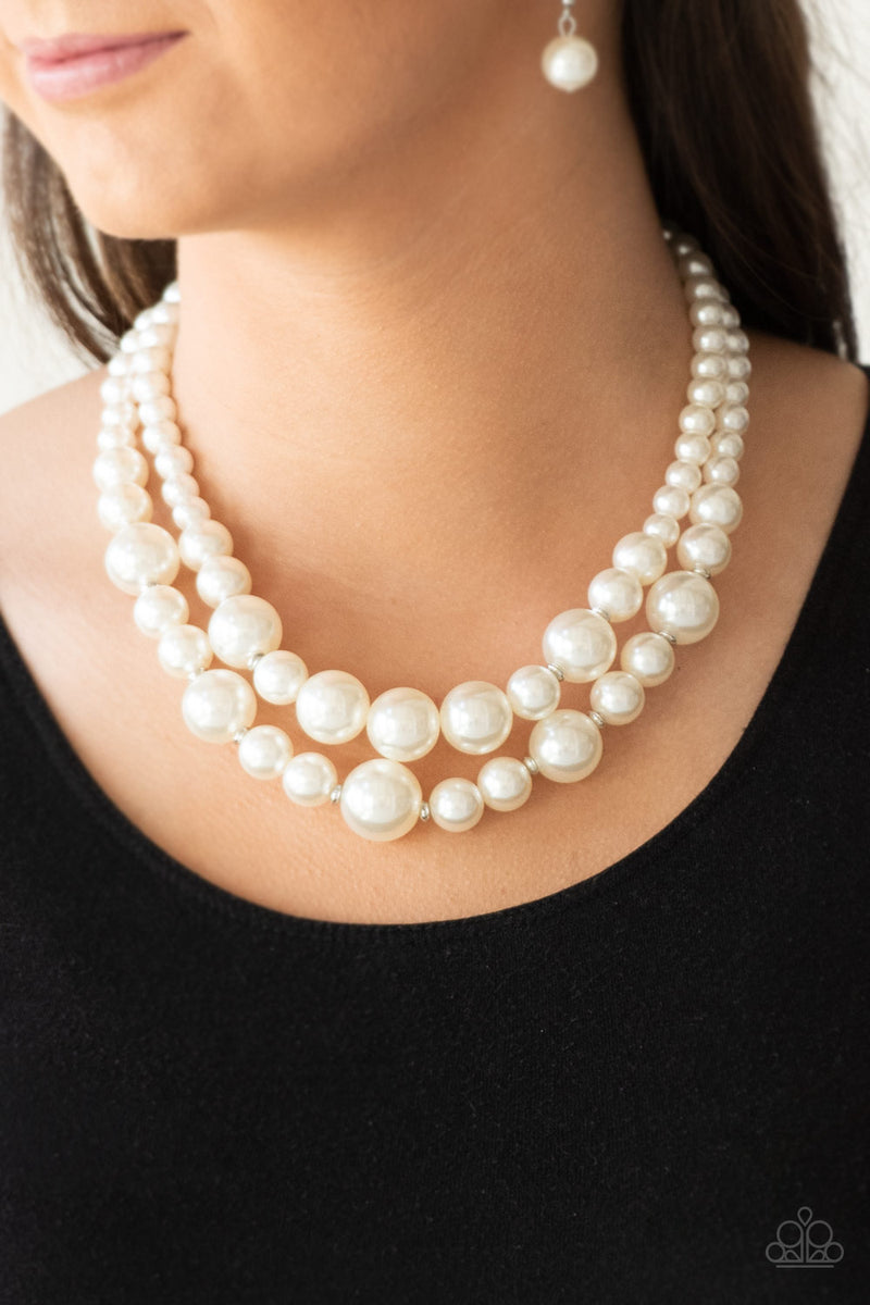 Paparazzi Accessories - The More The Modest - White Pearl Necklace (Do –  Indulge In Fab 5 Jewels
