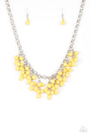 Paparazzi Accessories  -  Modern Macarena - Yellow Necklace