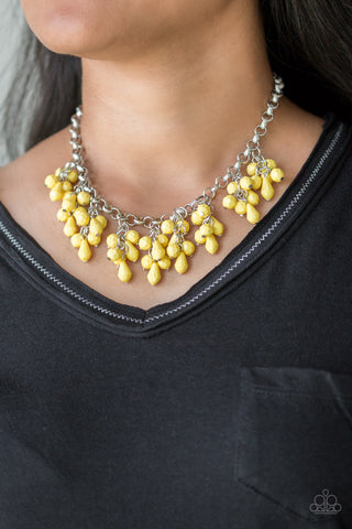 Paparazzi Accessories  -  Modern Macarena - Yellow Necklace