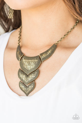 Paparazzi Accessories  - Texas Temptress - Brass Necklace