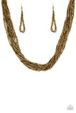Paparazzi Accessories - The Speed of STARLIGHT - Brass Necklace