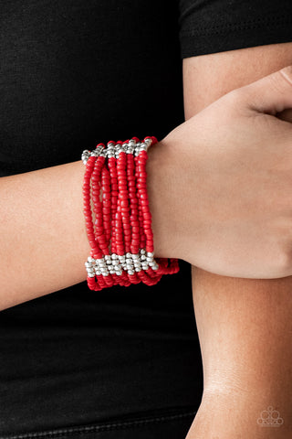 Paparazzi Accessories - Outback Odyssey - Red Bracelet