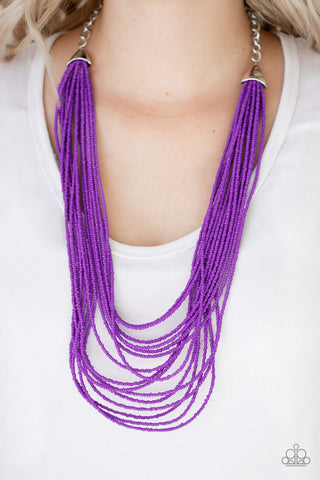 Peacefully Pacific - Purple Necklace