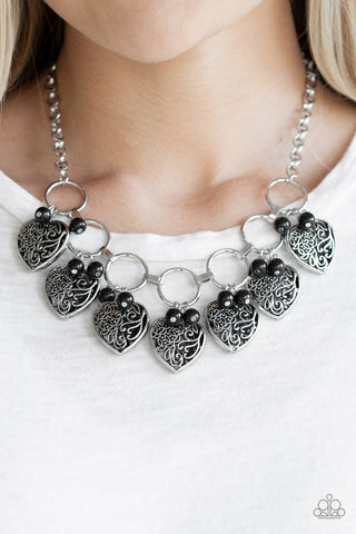 Paparazzi Accessories  - Very Valentine - Black Necklace
