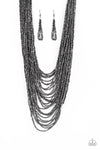 Paparazzi Accessories - Dauntless Dazzle - Black Necklace