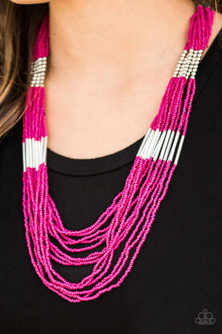 Paparazzi Accessories - Let It BEAD - Pink Necklace