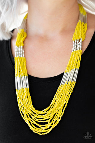 Paparazzi Accessories - Let It BEAD - Yellow Necklace