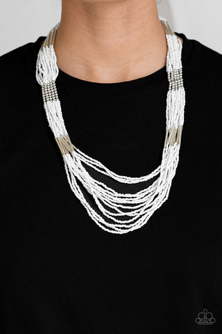 Paparazzi Accessories  - Let It BEAD - White Necklace