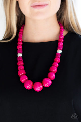 Paparazzi Accessories - Panama Panorama - Pink Necklace