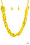 Paparazzi Accessories  - Tahiti Tropic - Yellow Necklace