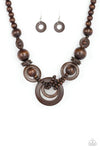 Paparazzi Accessories - Boardwalk Party - Brown Necklace