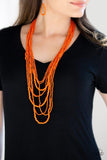 Paparazzi Accessories  - Totally Tonga - Orange ♥ Necklace