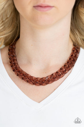 Paparazzi Accessories  -It On Ice - Copper Necklace