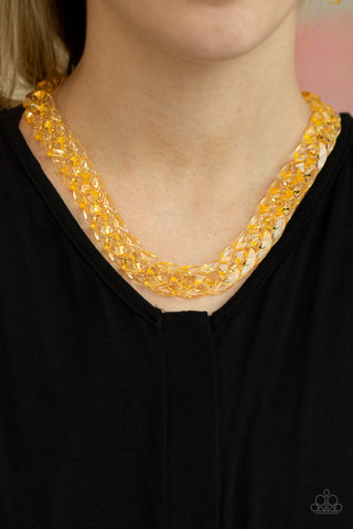 Paparazzi Accessories  - Put It On Ice - Gold Necklace