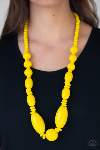 Paparazzi Accessories  - Summer Breezin - Yellow Necklace