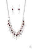 Paparazzi Accessories  - Valentines Day Drama - Red Necklace